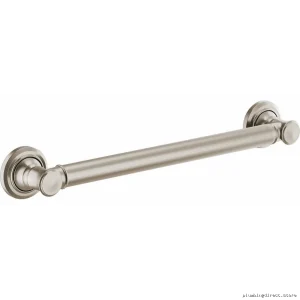 Brizo Luxe Nickel 18-Inch Traditional Grab Bar for Bathroom Safety