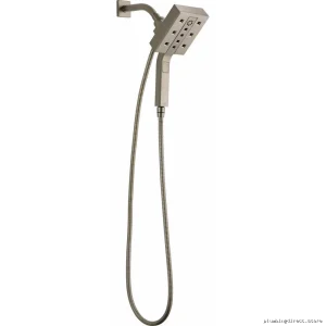 Brizo Luxe Nickel 2-in-1 Square Hand Shower with H2OKinetic Technology