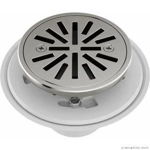 Brizo Luxe Nickel Round Shower Drain - 4 Tile-In Design BT061414-NK