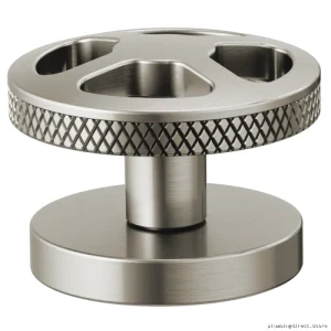 Brizo Litze Luxe Nickel Bathroom Faucet - Widespread Wheel Handle Design HW5332-NK