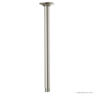 Brizo RP100470NK Luxe Nickel Ceiling Mount Shower Arm with Round Flange Design
