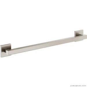 Luxe Nickel Euro Square 24 Grab Bar – Durable Bathroom Safety Handrail (69380-NK) by Brizo