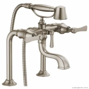 Brizo Luxe Nickel Freestanding Tub Filler - Two Handle Trim Without Handles