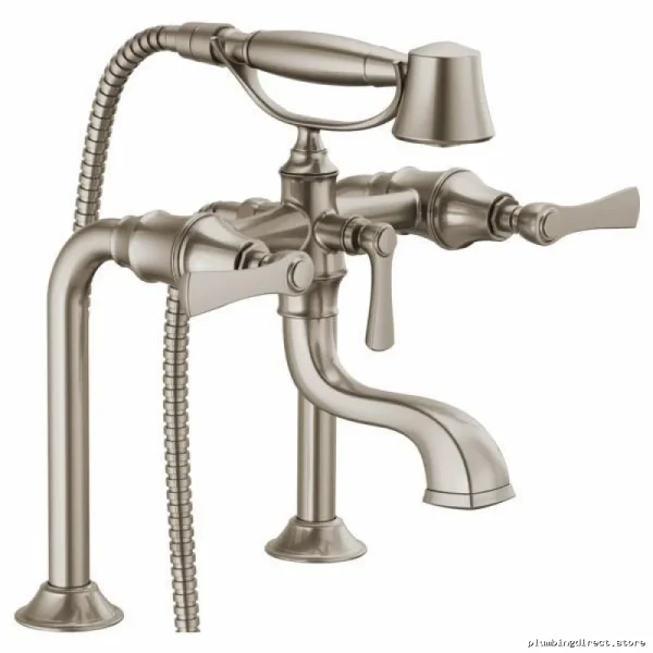 Brizo Luxe Nickel Freestanding Tub Filler - Two Handle Trim Without Handles
