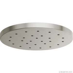 Brizo Luxe Nickel Round Rain Shower Head with H2OKinetic Technology