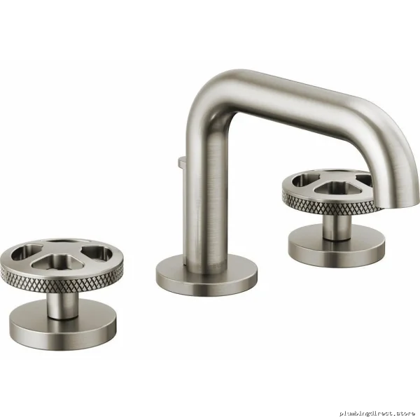 Brizo Luxe Nickel Low Spout Bathroom Faucet with Single Handle & Eco Flow | Model LF-NKLHP-ECO