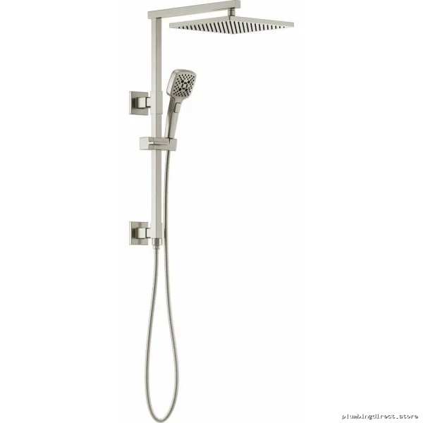 Brizo Luxe Nickel Square Handheld Showerhead with Multi-Function Spray - Image 2