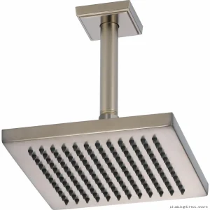 Brizo Luxe Nickel 83341-NK-2.5 Square Raincan Ceiling Shower Head for Modern Bathrooms