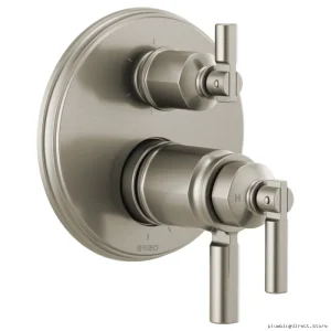 Brizo Luxe Nickel Thermostatic Valve Trim 6-Function Diverter T75676-NK