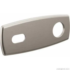 Brizo Luxe Nickel Wall Mount Faucet Backplate for 2-Hole Bathroom Sink