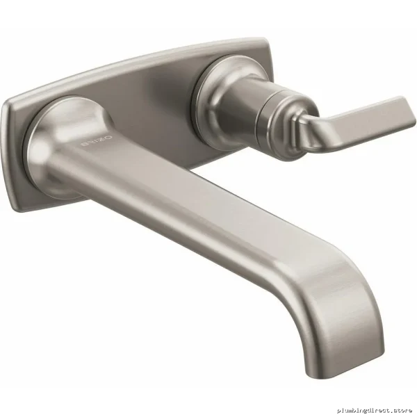 Brizo Luxe Nickel Wall Mount Faucet Backplate for 2-Hole Bathroom Sink - Image 2