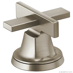 Brizo Luxe Nickel Widespread Bathroom Faucet with Cross Handles HX5397-NK