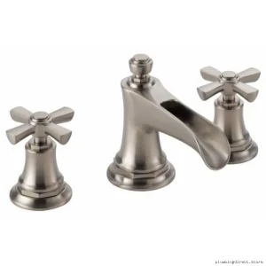 Brizo Luxe Nickel Widespread Bath Faucet 1.2 GPM Water-Saving Design