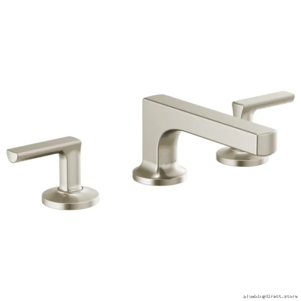 Brizo Luxe Nickel Widespread Bathroom Faucet 1.2 GPM Low-Flow Single Handle