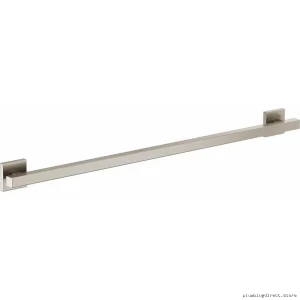 Brizo Luxe Nickel 36 Inch Square Grab Bar for Modern Bathrooms