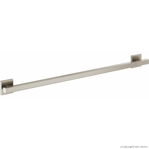 Brizo Luxe Nickel 36 Inch Square Grab Bar for Modern Bathrooms