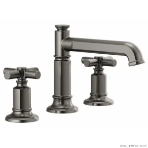 Brizo Water-Saving Widespread Mid-Rise Bath Faucet - Single Handle & Luxe Steel