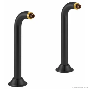 Brizo Luxe Steel Deck Mount Tub Filler with Riser RP73765BL