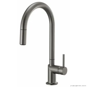 Brizo Luxe Steel Pull-Down Kitchen Faucet Single Handle 63075LF-SLLHP