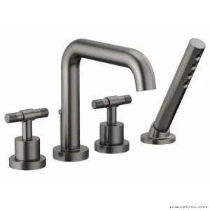 Brizo T67435-SLLHP Luxe Steel Roman Tub Trim with Handheld Shower