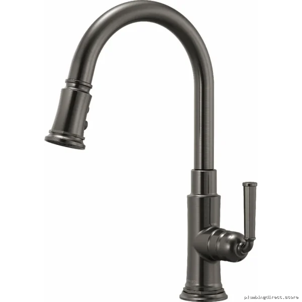Brizo Luxe Steel 63074LF-SL Rook Kitchen Faucet with Easy-Pull Spray Head