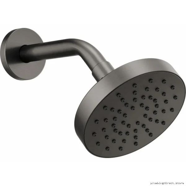 Brizo Luxe Steel 2.5 GPM 5-Round Single-Function Shower Head 82392-SL-2.5 - Image 2