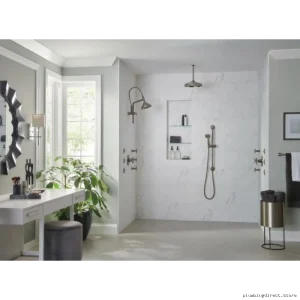 Brizo Luxe Steel Hydrating Shower Head with Touch-Clean Spray SH84103-SL