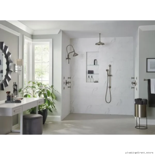 Brizo Luxe Steel Hydrating Shower Head with Touch-Clean Spray SH84103-SL