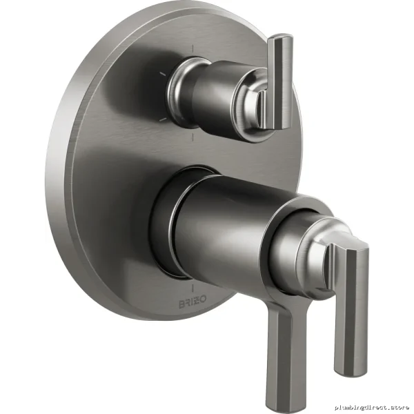 Brizo Luxe Steel Thermostatic Shower Valve Trim with 6 Spray Modes