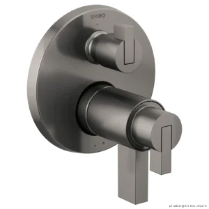 Brizo Luxe Steel Thermostatic Shower Valve with 3-Function Diverter Trim