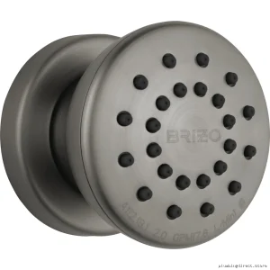 Brizo Luxe Steel Touch-Clean Round Shower Trim with Body Spray