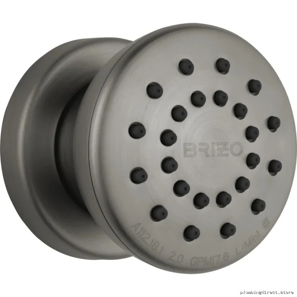 Brizo Luxe Steel Touch-Clean Round Shower Trim with Body Spray