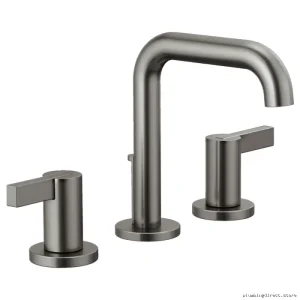 Brizo Luxe Steel Widespread Bathroom Faucet 1.2 GPM Low-Flow Single Handle