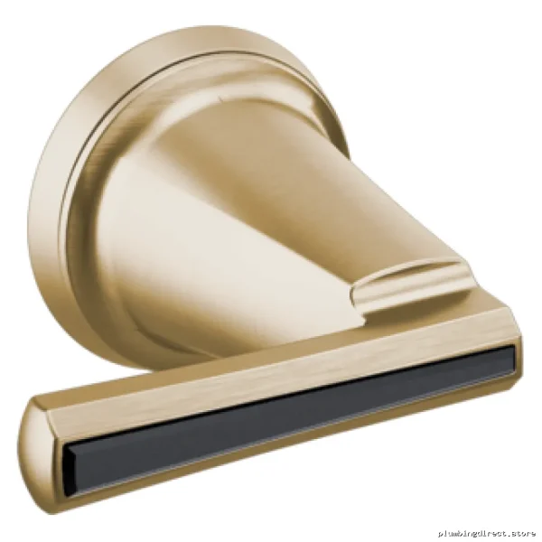 Brizo Premium Luxe Gold & Black Crystal Wall-Mounted Lever Handle Pair HL5898-GLBC