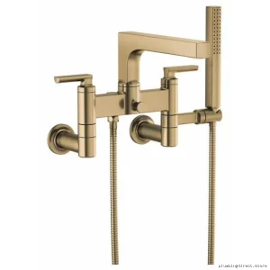 Luxury 2-Handle Tub Filler Trim Kit in Luxe Gold Finish - Brizo