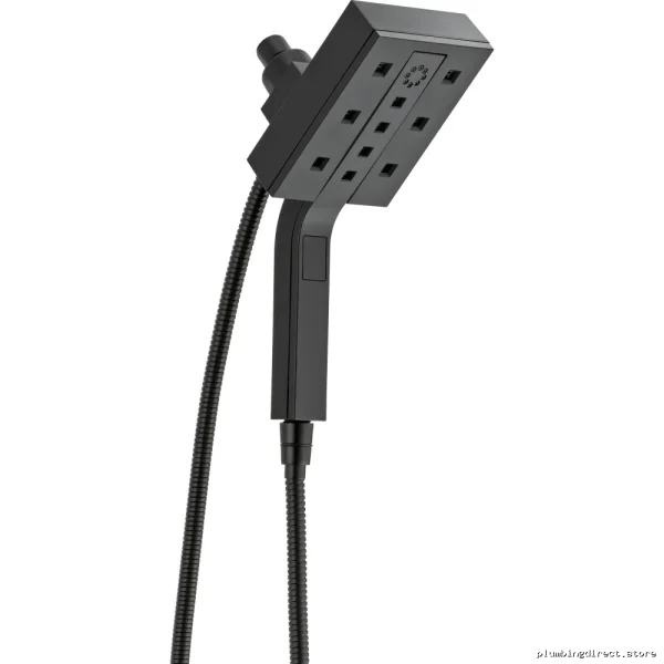 Brizo Matte Black 2-in-1 Square Shower Head with H2OKinetic Technology