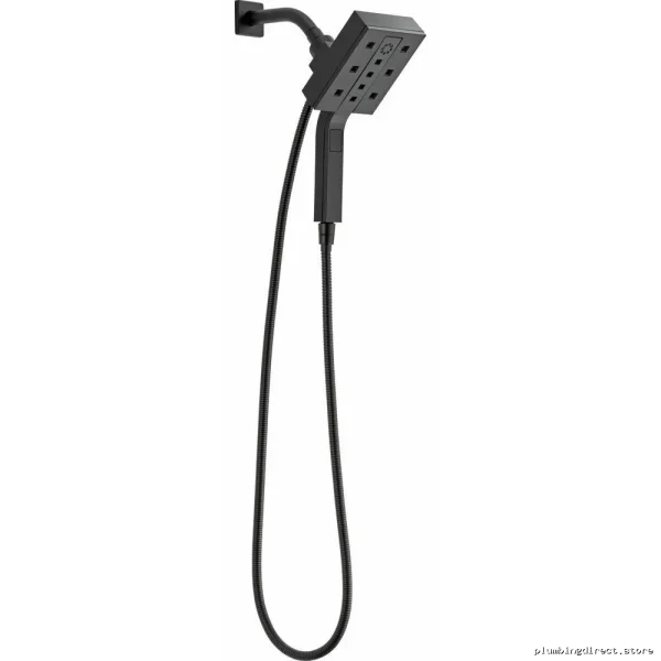Brizo Matte Black 2-in-1 Square Shower Head with H2OKinetic Technology - Image 2