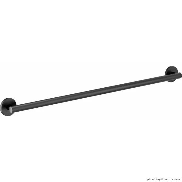Brizo Matte Black 24 Inch Round Grab Bar for Modern Bathrooms