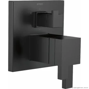 Brizo Matte Black Siderna TempAssure 6-Function Thermostatic Valve Diverter T75680-BL