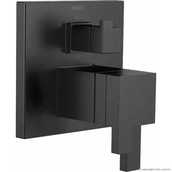 Brizo Matte Black Siderna TempAssure 6-Function Thermostatic Valve Diverter T75680-BL