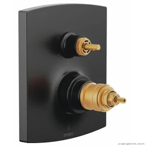 Brizo Matte Black Thermostatic Valve Trim 6-Function Diverter No Handles T75606