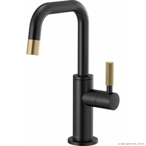 Brizo Matte Black Beverage Faucet with Litze Handle 61353LF-C-BLGL