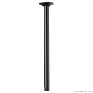 Brizo RP100470BL Modern Ceiling-Mounted Shower Arm with Round Flange – Matte Black