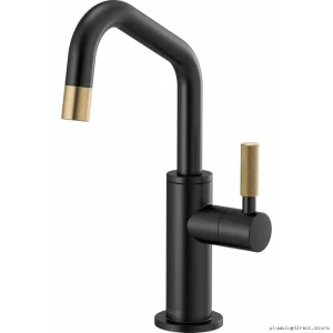 Brizo Matte Black Litze Beverage Faucet 61363LF-C-BLGL for Modern Kitchens
