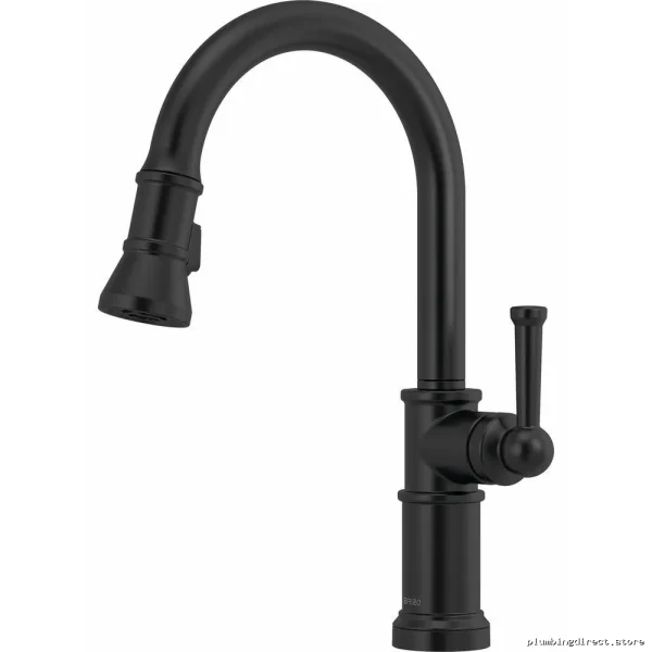 Brizo Matte Black Pull-Down Kitchen Faucet with Sprayer 63025LF-BL