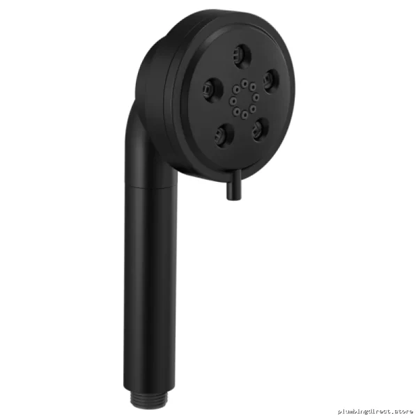 Brizo Matte Black Round Hand Shower with H2Okinetic Technology RP81079BL