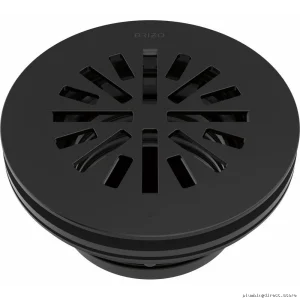 Brizo BT051414-BL Matte Black 4-Piece Prefab Round Shower Drain