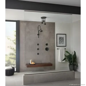 Brizo Matte Black Shower Head 5-Spray 1.75 GPM Water Saving Design