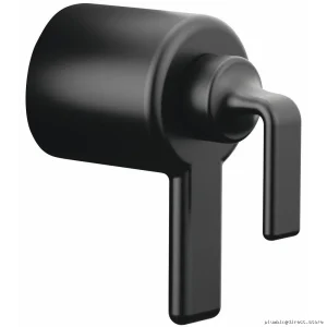 Brizo Matte Black Thermostatic Shower Valve Trim with Twist Handle