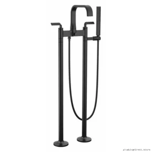 MatteBlack TwistedLever TubFiller TrimKit w/Allaria Design - Brizo